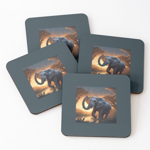 Item preview, Playful elephant at night  designed and sold by AudreyTM.