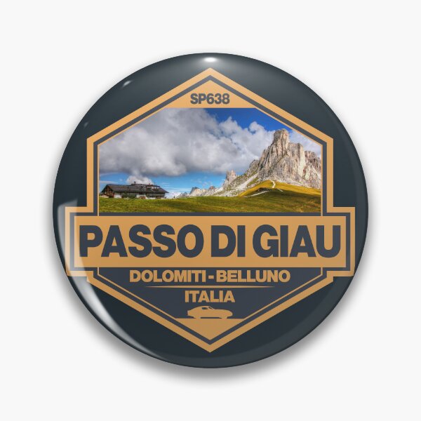 Item preview, Passo di Giau Italy Giau Pass Travel Art Badge designed and sold by KrisSidDesigns.