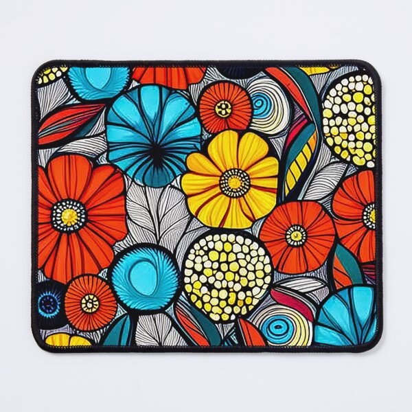 Item preview, Summer Flowers, Colorful Design, Abstract Art, Inspirational Quote, Flower Garden, Red Yellow Blue, designed and sold by karinasalwaszka.
