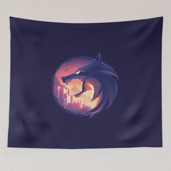 Item preview, Witcher Wolf in Blue designed and sold by anniko-story.