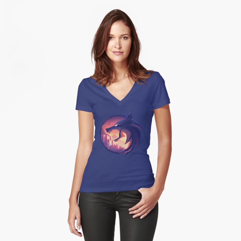 Item preview, Fitted V-Neck T-Shirt designed and sold by anniko-story.