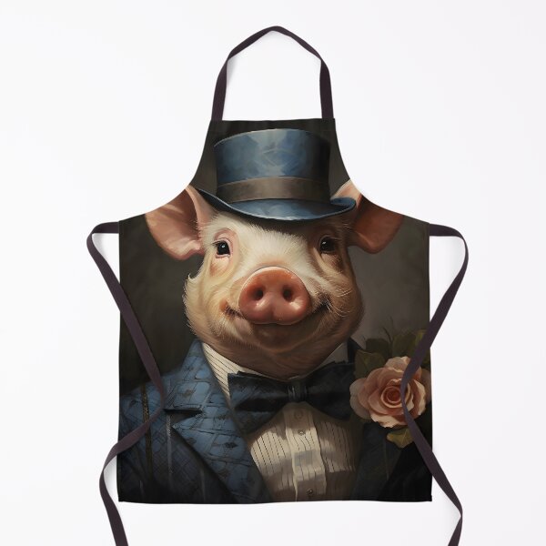 Item preview, Pig Portrait Dapper Animal Art designed and sold by ConfettiSkyArt.