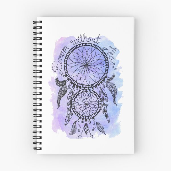 Item preview, Dreamcatcher Watercolor Art Dream Without Fear Native American Quotes designed and sold by HighArtDesigns.