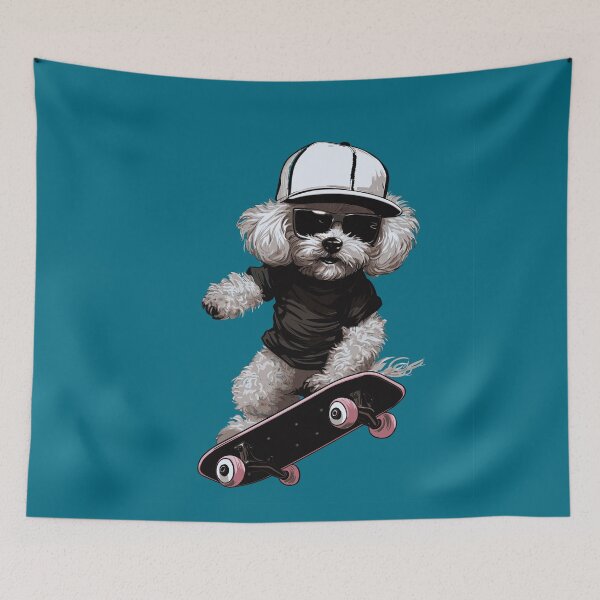 Item preview, Skateboarding Poodle - Shades and Swag designed and sold by Sir Meow Meow.