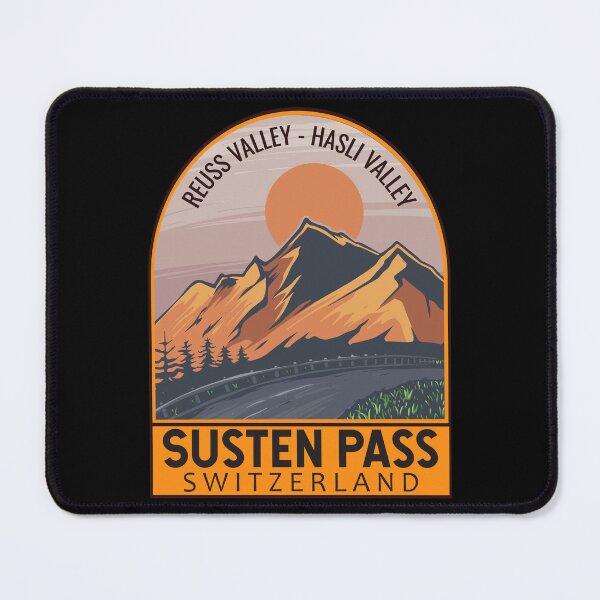 Item preview, Susten Pass Switzerland Retro Travel Emblem designed and sold by KrisSidDesigns.