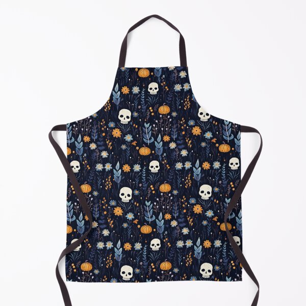 Item preview, Skulls Pumpkins and Flowers Pattern designed and sold by Motys.