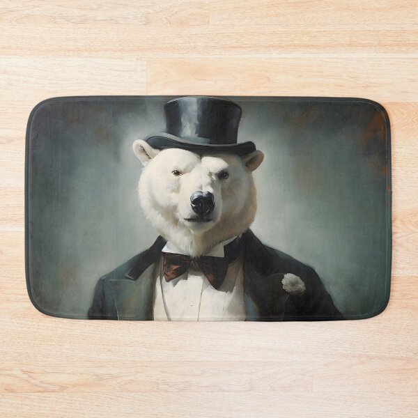 Item preview, Polar Bear Portrait Dapper Animal Art designed and sold by ConfettiSkyArt.