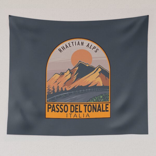 Item preview, Passo del Tonale Italy Retro Travel Emblem designed and sold by KrisSidDesigns.