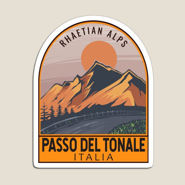 Item preview, Passo del Tonale Italy Retro Travel Emblem designed and sold by KrisSidDesigns.
