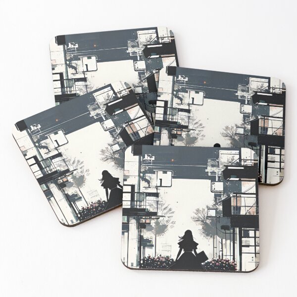 Item preview, Minimalistic Cityscape with Floral Whispers designed and sold by Simple-Art-work.