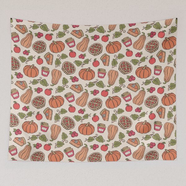 Item preview, Thanksgiving Pumpkin Pie Pattern Design designed and sold by CreativeDraws42.