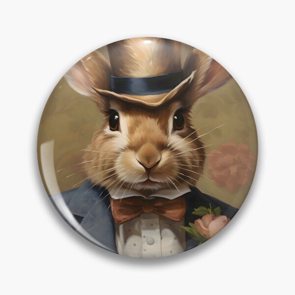 Item preview, Rabbit Portrait Art designed and sold by ConfettiSkyArt.