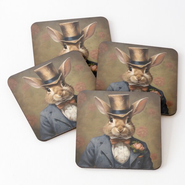Item preview, Rabbit Portrait Art designed and sold by ConfettiSkyArt.