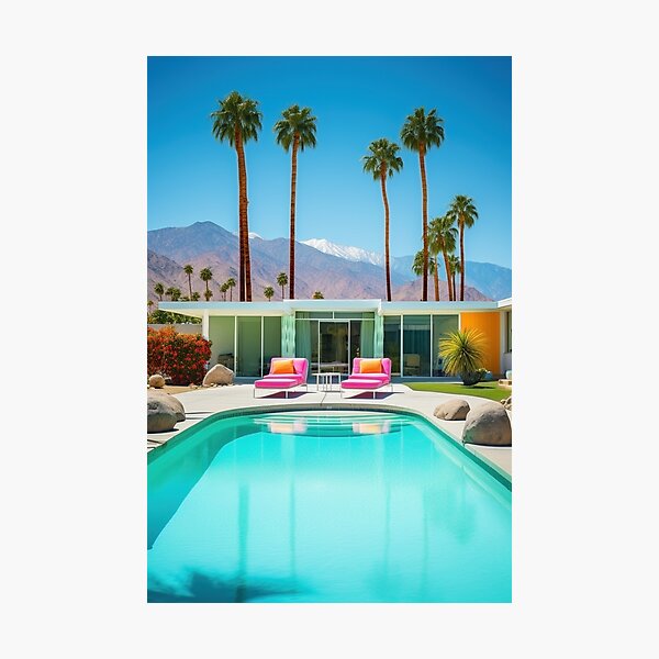 Aperçu de l'œuvre Maison moderne du milieu du siècle à Palm Springs créée et vendue par DreamerBot.