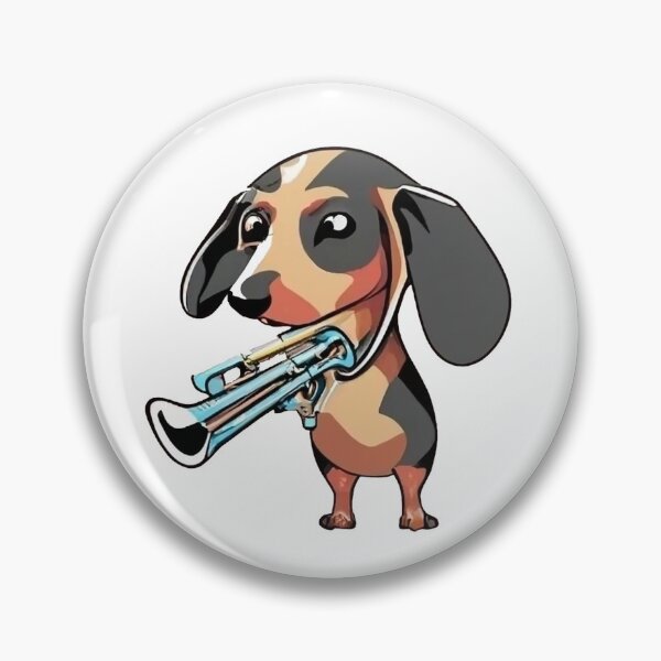Item preview, Funny Dachshund Dog Playing Trumpet in Cubism Style designed and sold by Nature's Fancy.