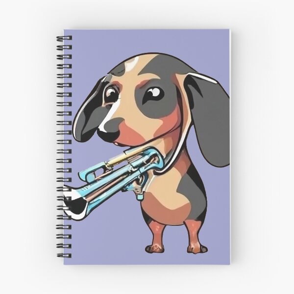 Item preview, Funny Dachshund Dog Playing Trumpet in Cubism Style designed and sold by Nature's Fancy.