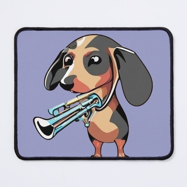 Item preview, Funny Dachshund Dog Playing Trumpet in Cubism Style designed and sold by Nature's Fancy.