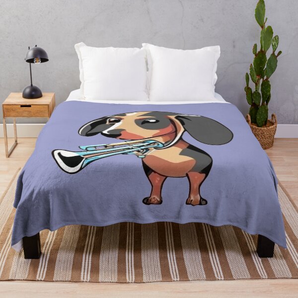 Item preview, Funny Dachshund Dog Playing Trumpet in Cubism Style designed and sold by Nature's Fancy.