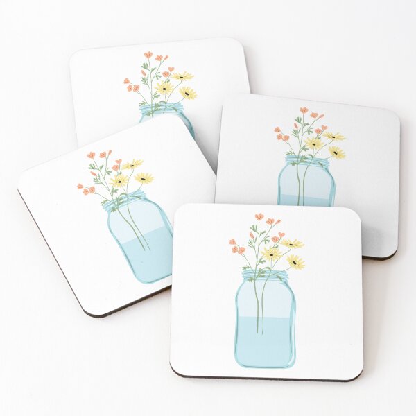 Artikelvorschau, Einmachglas gefüllt mit Blumen entworfen und verkauft von saithing.