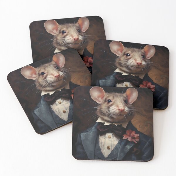 Item preview, Rat Portrait Dapper Animal Art designed and sold by ConfettiSkyArt.