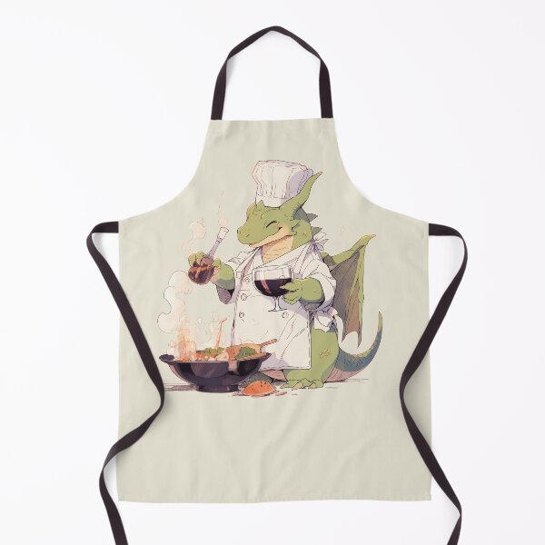 Item preview, Dragon's Day Off: Chef Dinosaur enjoying wine! designed and sold by Zandalus.