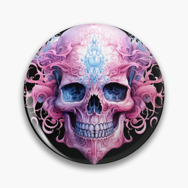 Item preview, Sweet Spooky Halloween Pink Skull designed and sold by ArtFromBeyond.