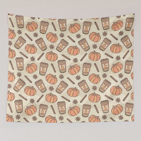 Item preview, Pumpkin Spice Latte Pattern Design designed and sold by CreativeDraws42.