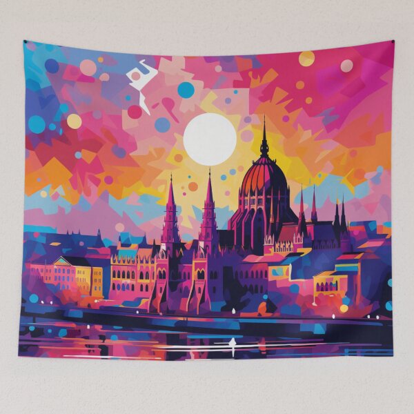 Item preview, A Pop Art Travel Print of Budapest - Hungary designed and sold by StudioRedKoala.