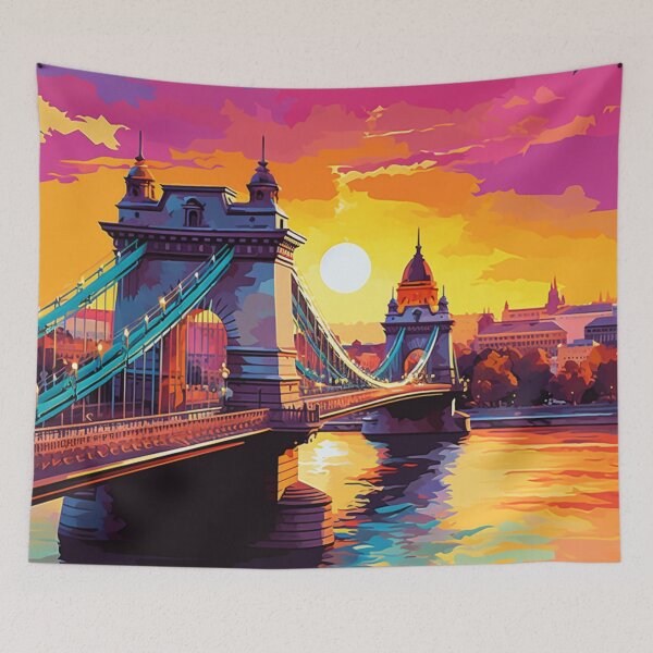Item preview, A Pop Art Travel Print of Budapest - Hungary designed and sold by StudioRedKoala.