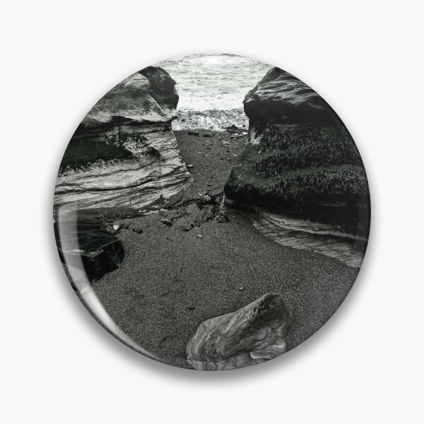 Item preview, Rocky beach in Dysart in black and white  designed and sold by S-and-W-4ever.