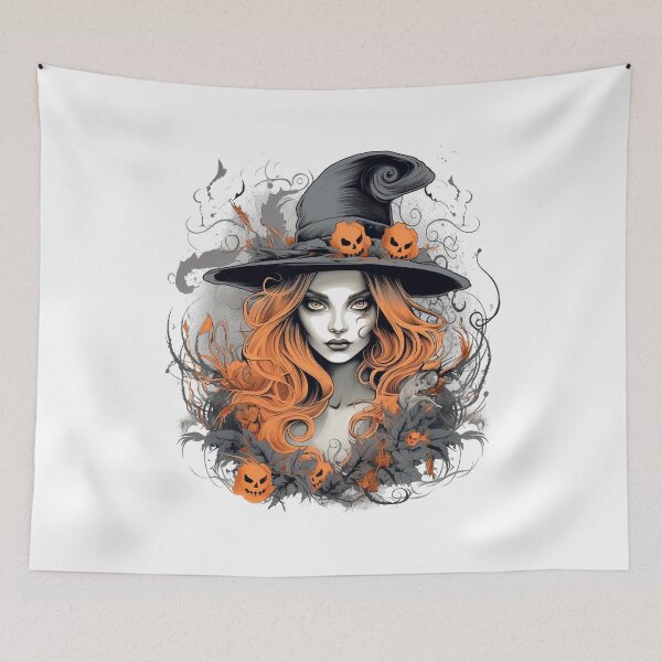Item preview, Halloween design, halloween decor, beautiful witch designed and sold by SvarunPogani.