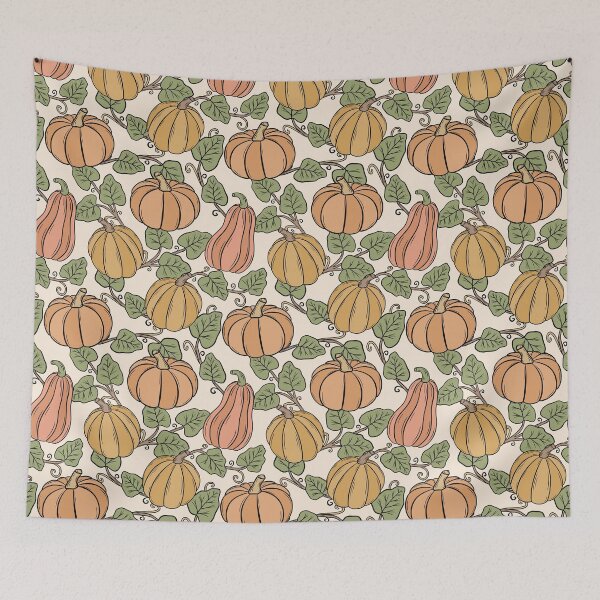 Item preview, Pumpkin Patch Pattern Design with Vines designed and sold by CreativeDraws42.