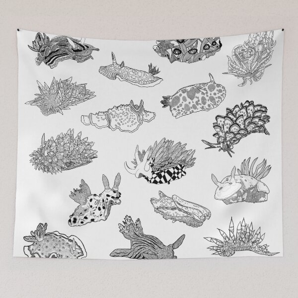 Item preview, Mini Full Assortment of Nudibranch Doodles designed and sold by ArtbyDLP.