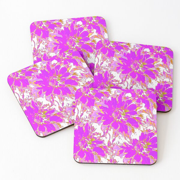 Item preview, ABSTRACT PURPLE FLOWER GARDEN WHITE ART designed and sold by sharlesart.