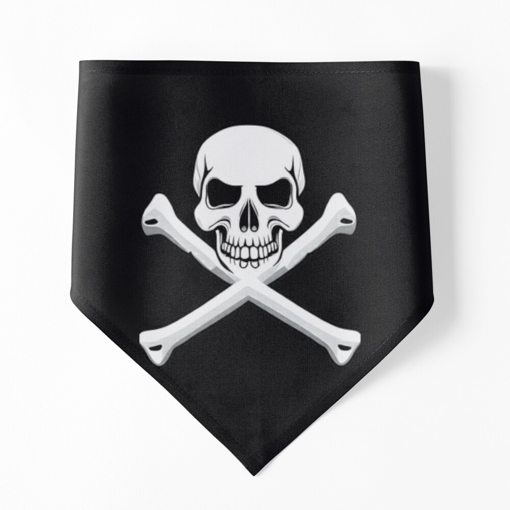 Jolly Roger Skull and Bones w/ Red Bandana Fleece Blanket NEW