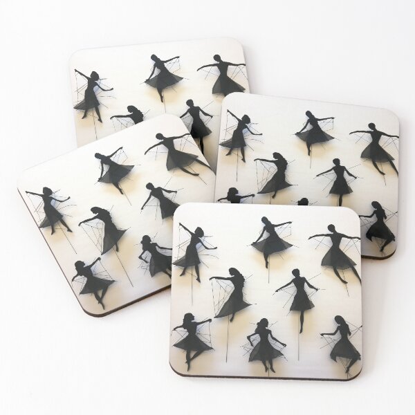 Item preview, Graceful Dancers: Silhouettes Balancing on Delicate Threads designed and sold by midmonty.