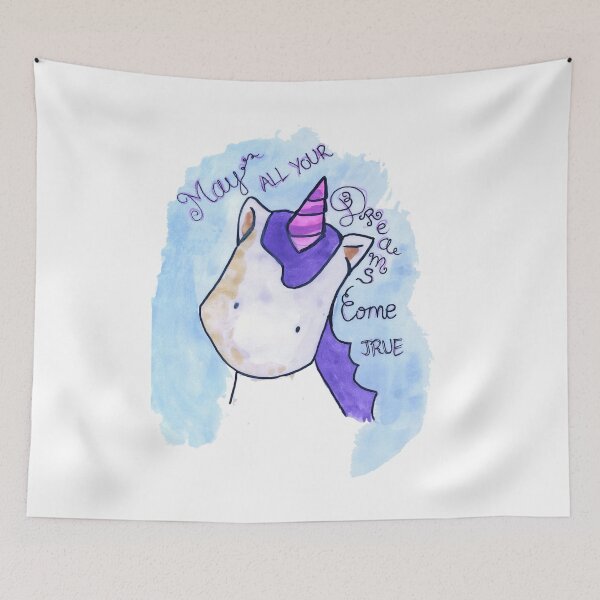 Item preview, Unicorn Watercolor Art May All Your Dreams Come True designed and sold by HighArtDesigns.