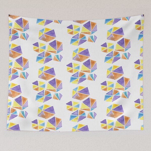 Item preview, Abstract Geometric Multicolor Triangles |  Watercolor  Harmony designed and sold by Kere123.