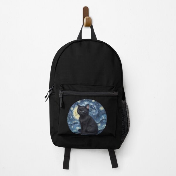 Item preview, Starry Night Cat, Van Gogh Cat,black Cat designed and sold by Vangoholic.