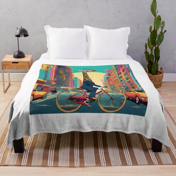 Item preview, Giraffe Riding a Bicycle designed and sold by AbsoluteA.