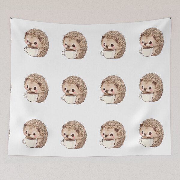 Item preview, Cute hedgehog with coffee designed and sold by Majkel & Majkel.