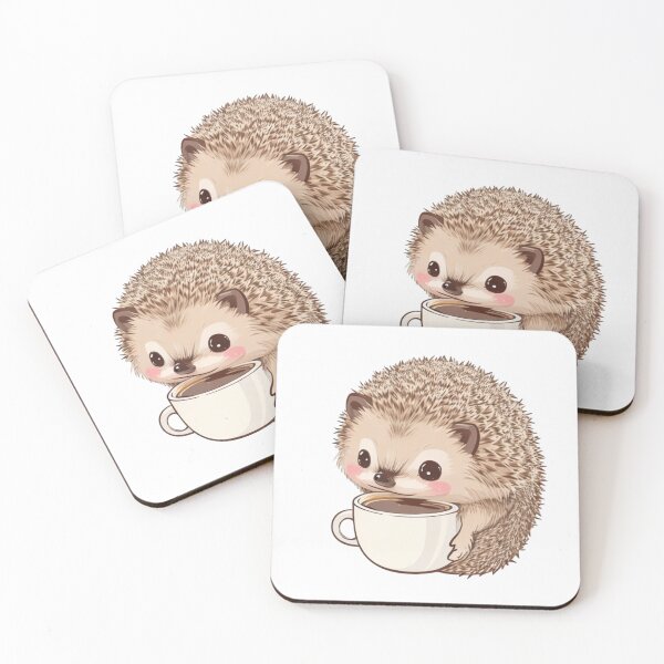 Item preview, Cute hedgehog with coffee designed and sold by Majkel & Majkel.