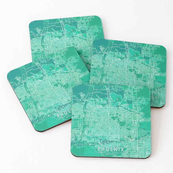 Item preview, Phoenix City Map of Arizona, USA - Watercolor designed and sold by deMAP.
