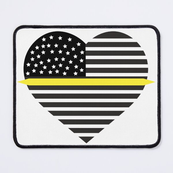 Item preview, Thin Gold Line, 911 Dispatchers Flag as Heart designed and sold by Cowboy Folly.