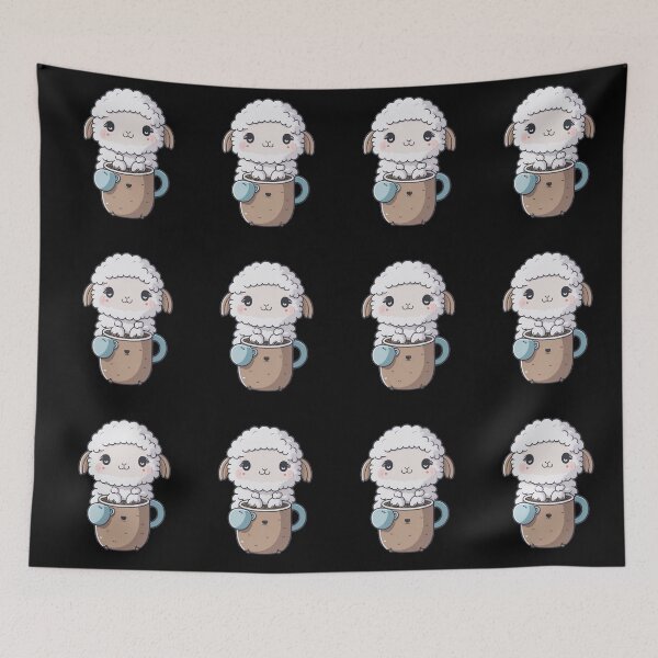 Item preview, Cute sheep with coffee designed and sold by Majkel & Majkel.