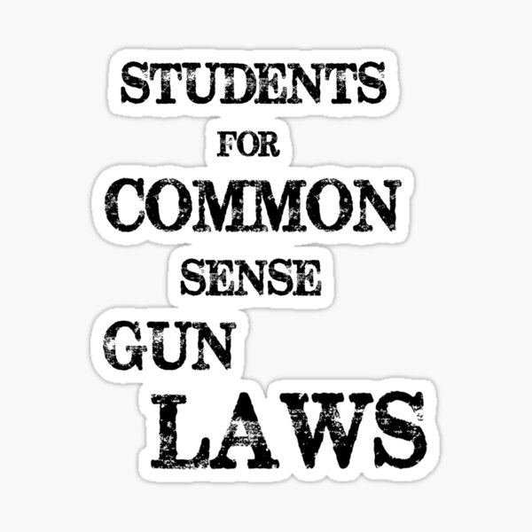 students-for-common-sense-gun-laws-vintage-retro-style-gear-sticker