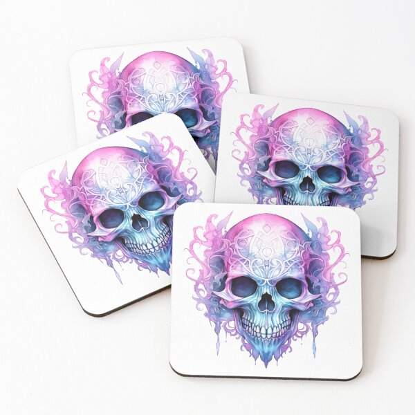 Item preview, Spooky Halloween Pink Skull designed and sold by ArtFromBeyond.