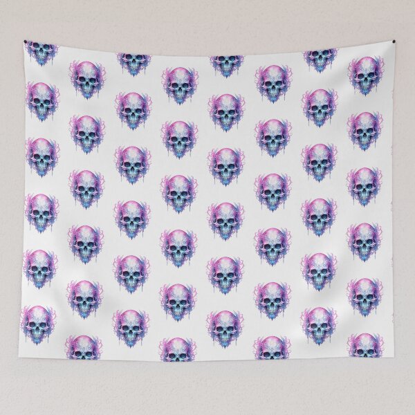 Item preview, Spooky Halloween Pink Skull designed and sold by ArtFromBeyond.