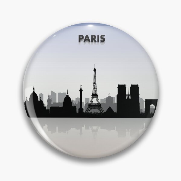 Artikelvorschau, Skyline von Paris, Frankreich mit reflektierter Silhouette entworfen und verkauft von we-rove.