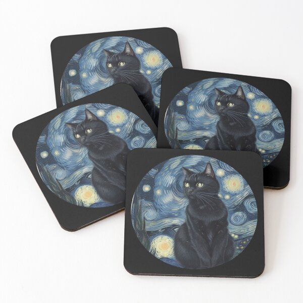 Item preview, Black CatVincent Willem Van gogh Famous Artwork designed and sold by Vangoholic.